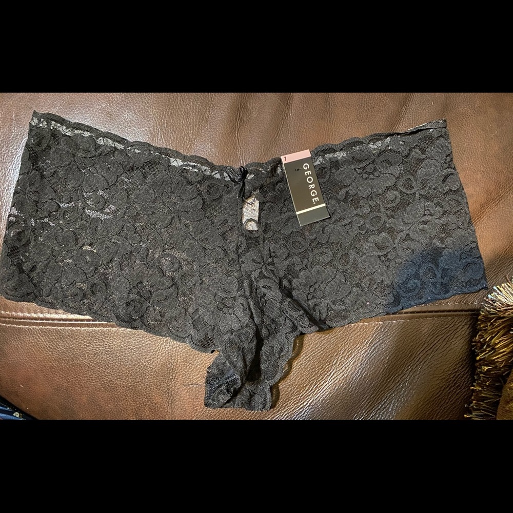 New George black lace panty